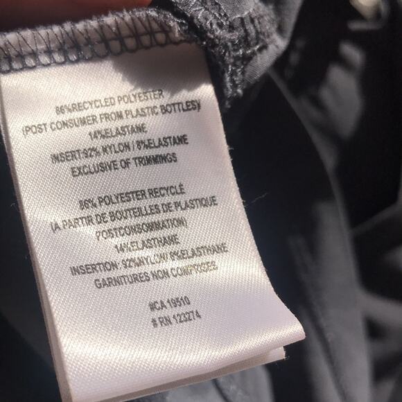 Lole Racerback Tank Gray Drawstring Waist Recycled Polyester Women's Size Small - Picture 10 of 10